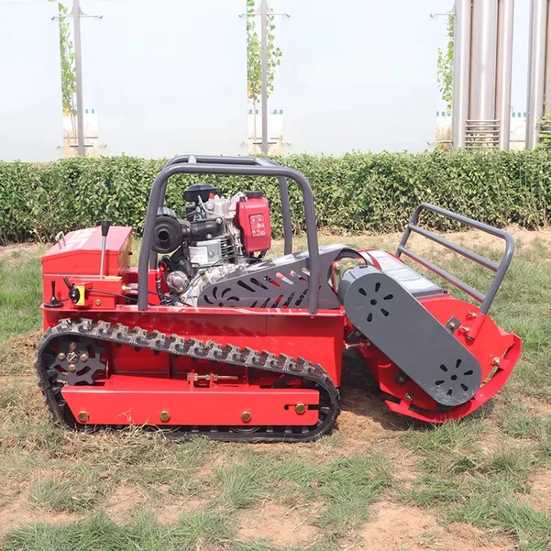 7HP 8hp 9hp الكهربائية بدء التحكم عن بعد قاطع غاز صغير Rc روبوت جزازة العشب مع محراث الثلج