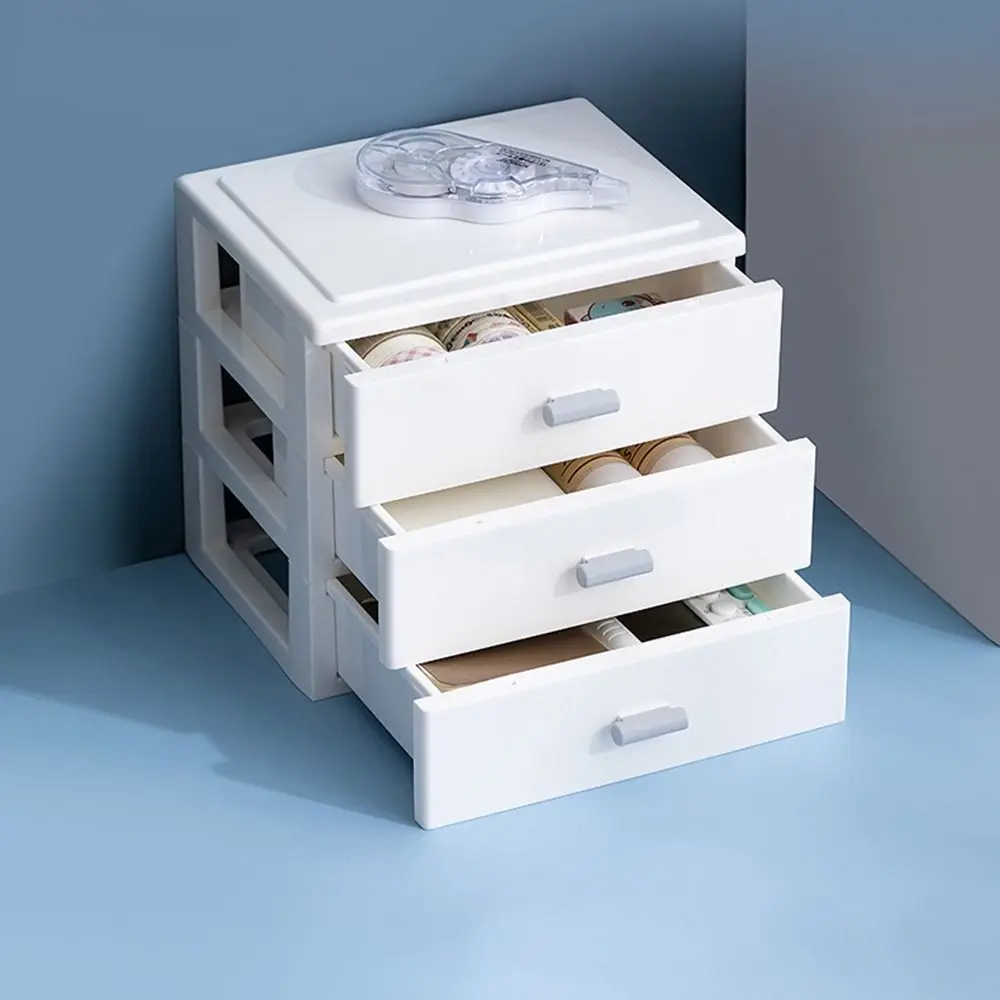Mini Desktop Storage Box Multi-functional Large Capacity Jewelry Box Waterproof Dust Prevention Stationery Organizer Home