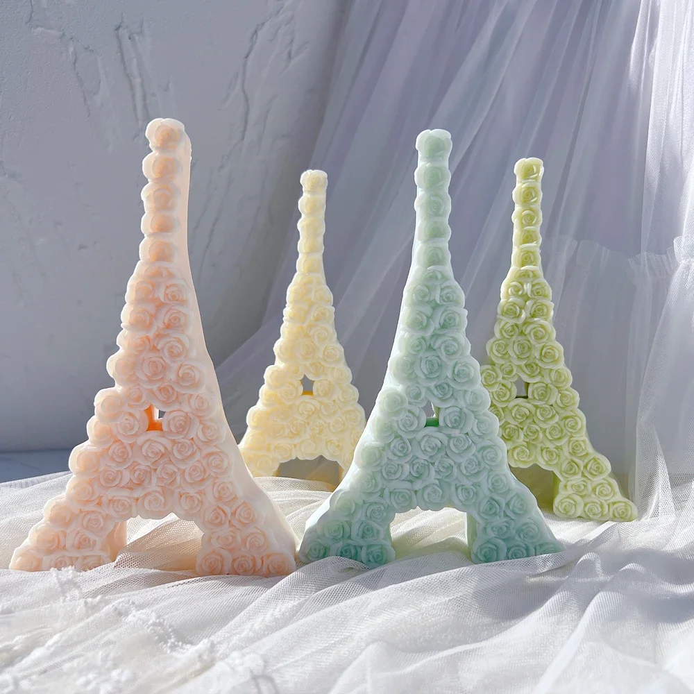 Imagem -03 - Silicone Torre Eiffel Vela Molde Dia dos Namorados Presente Home Decor Presente de Casamento