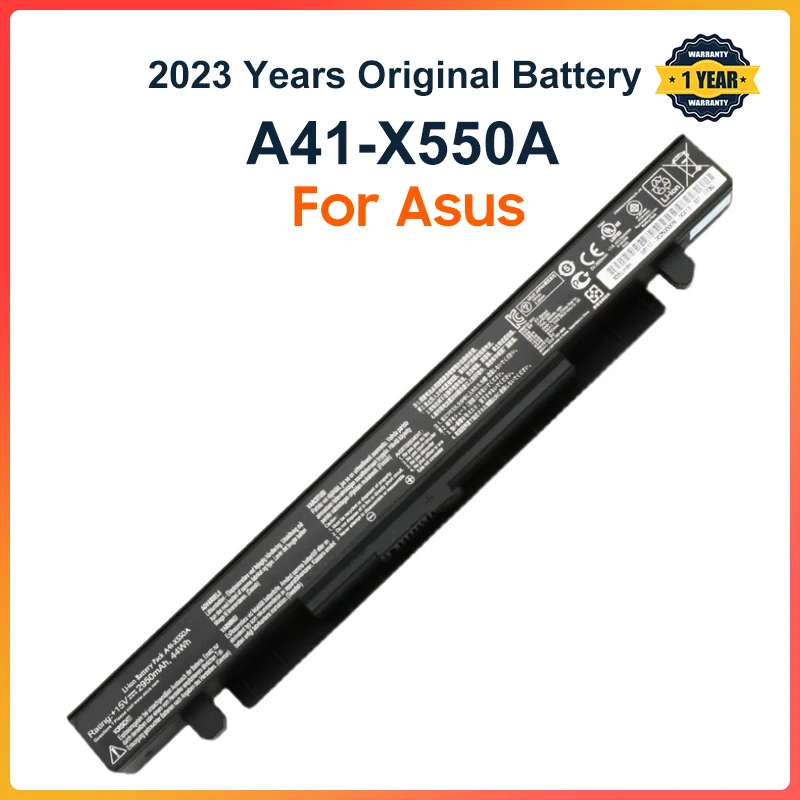 Batería de A41-X550A para ordenador portátil, pila de 4 celdas de 15V y 2800mAh para Asus A41-X550, A450, A550, F450, F550, F552, K550, P450, P550, R409, R510, X450, X550CA