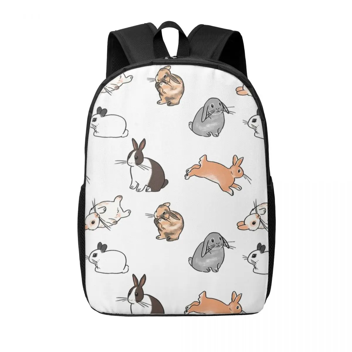 

Bunnies Woman Backpacks Boys Girls Bookbag Waterproof Students School Bags Portability Travel Rucksack Shoulder Bag