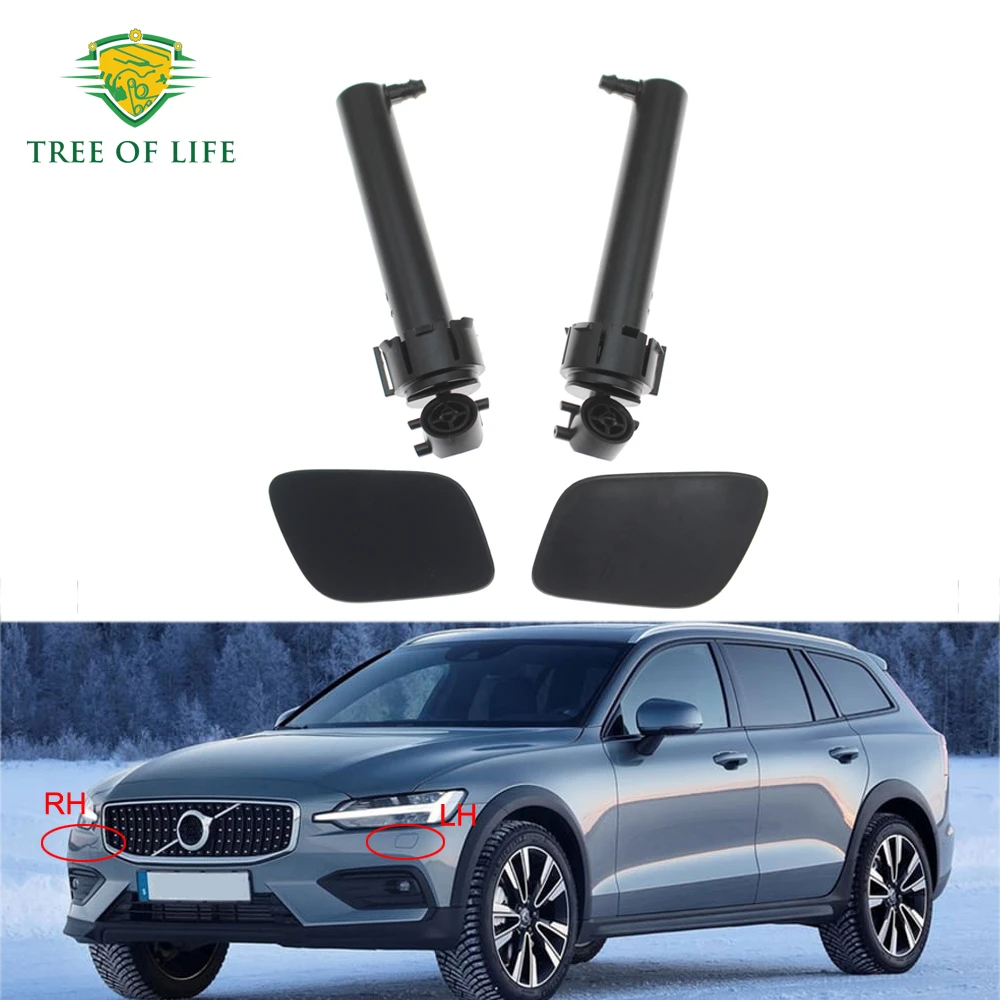 For VOLVO V60 II CROSS COUNTRY 2018-2022 Front Headlight Washer Pump Headlamp Nozzle Spray Cleaning Actuator 30747603 30747604