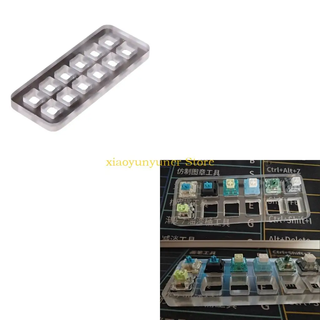 P9JB Clear Acrylic Key Switches Tester Base For Mechanical Keyboards Customization With Tactile Response Analysis