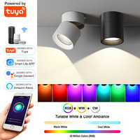 Tuya Smart Downlight, RGBCCT Adjustable Angle Color-Changing Spotlight, ZigBee Ceiling light, Cooperation with Home Assistant