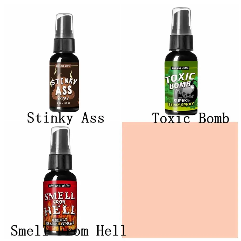 Spray líquido para bromas, bote de 30ML, bomba de olor, culo, mal olor, basura de Gas, broma, novedad, juguete, suministros para fiestas