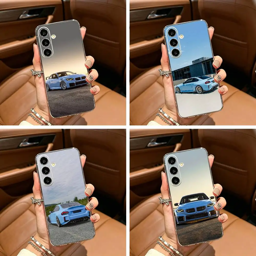 

High-Performance Sports Car -M2 Clear Phone Case for Samsung Galaxy A71, A70, A52, A51, A40, A30