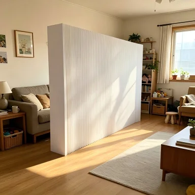 T038 Eco-Friendly Foldable Paper Room Divider Space-Saving Stretchable Privacy Partition Screen For Home Decor & Room Separation