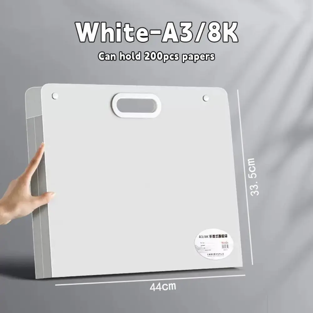 Transparent A2/A3/A4 File Folder Portable 4K/8K/16K Painting Paper Storage Bag Waterproof Drawing Bag Student Gift image 2