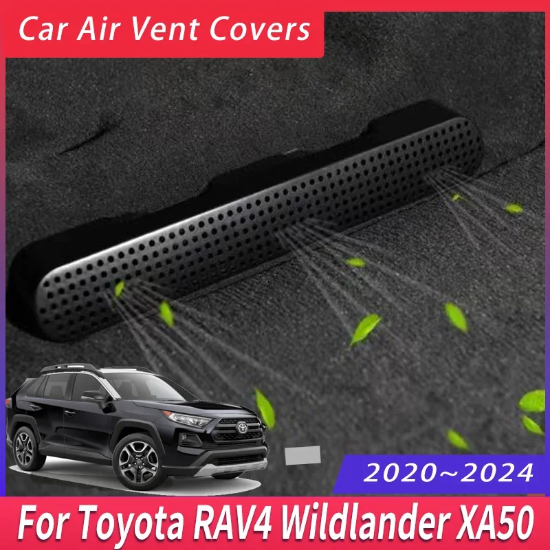 2 Pcs Car Air Vent Covers For Toyota RAV4 Wildlander XA50 2020~2024 Seat Air Duct Outlet Exhaust Cover Auto Accessories interior