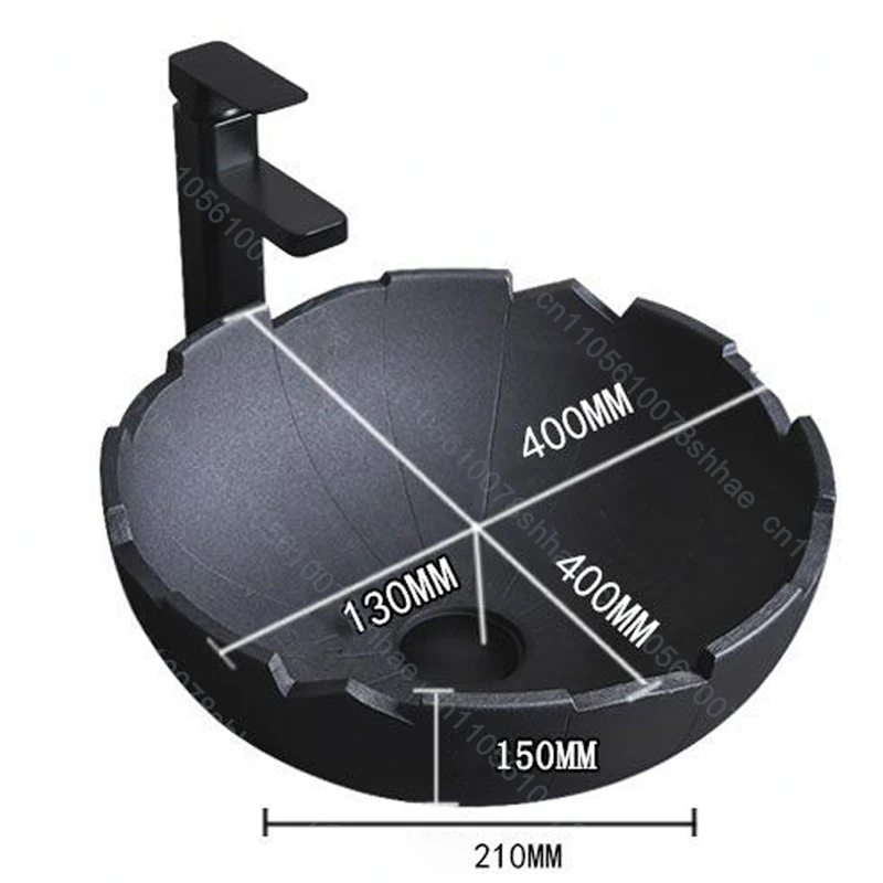 Modern Black Ceramic Vessel Sink for Bathroom Vanity Balcony Art Basin Above Counter Wash Bowl Sinks Countertop Basin Artistic