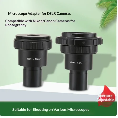2X Microscope DSLR Adapter Tube Kit Camera Transfer Interface Lens Digital Photography Combination for SLR Micro Image Capture