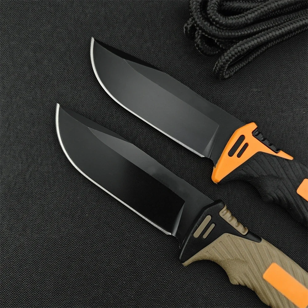 GB Ⅲ Fixed Blade Knife Military Tactical Knife 8Cr13Mov Blade Rubber and Plastic Handle Outdoor EDC Survival Hunting Tools