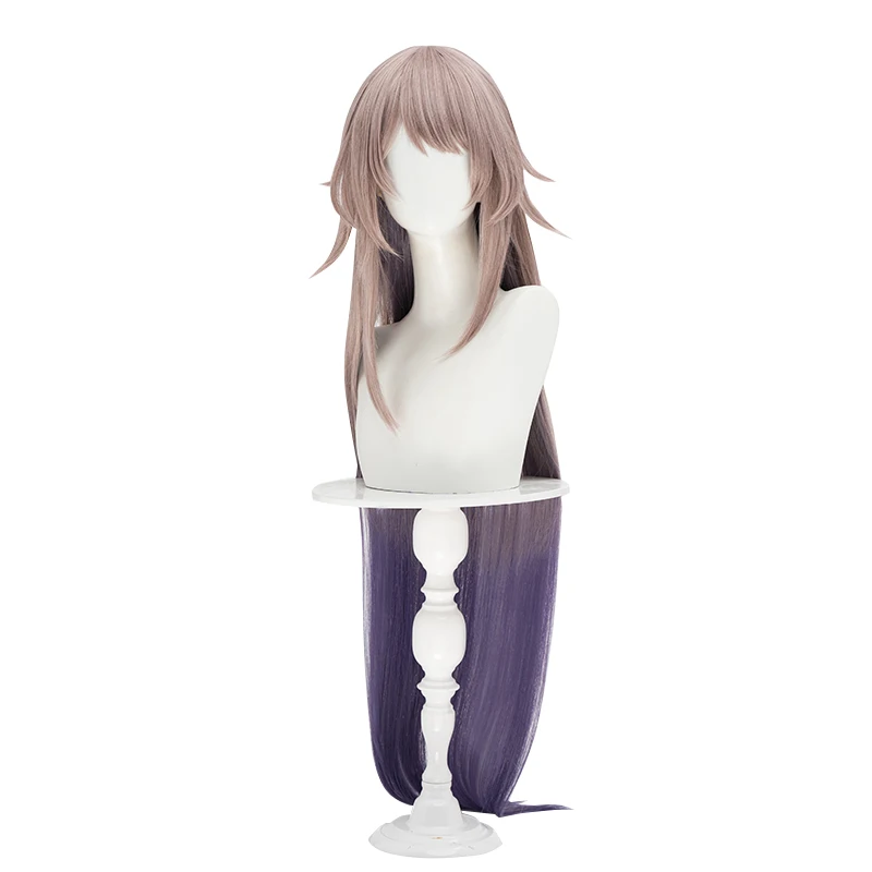 The Herta Cosplay Wig Honkai Star Rail Brown Long Hair Purple Gradient New Skin Herta Space Station Halloween Party Women Girls