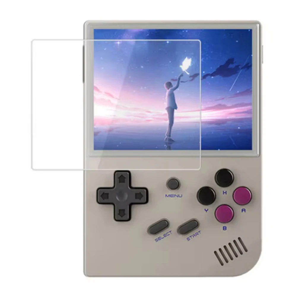 واقي للشاشة فيلم 9H HD الزجاج المقسى فيلم الزجاج المقسى طبقة رقيقة واقية ل Anbernic RG35XX/RG35XX زائد لعبة الملحقات