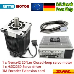 【DE ship】Nema 42 Closed loop Servo Stepper motor 20N.m 2880oz-in 110 Hybrid stepper motor & 3-phase Driver Big Power CNC Control