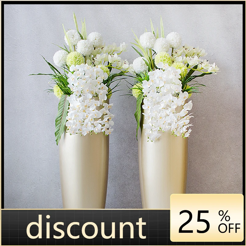 LTT simple modern fiberglass floor-to-ceiling large vase hotel sales office model room decoration