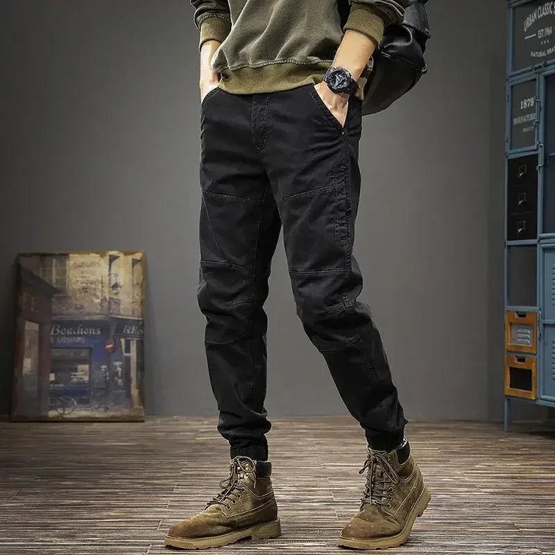 

Black Mountain Men's Cargo Pants Minimalist Motorcycle Y2k Vintage Baggy Cotton Long Nylon Luxury Fashion New In Male Trousers