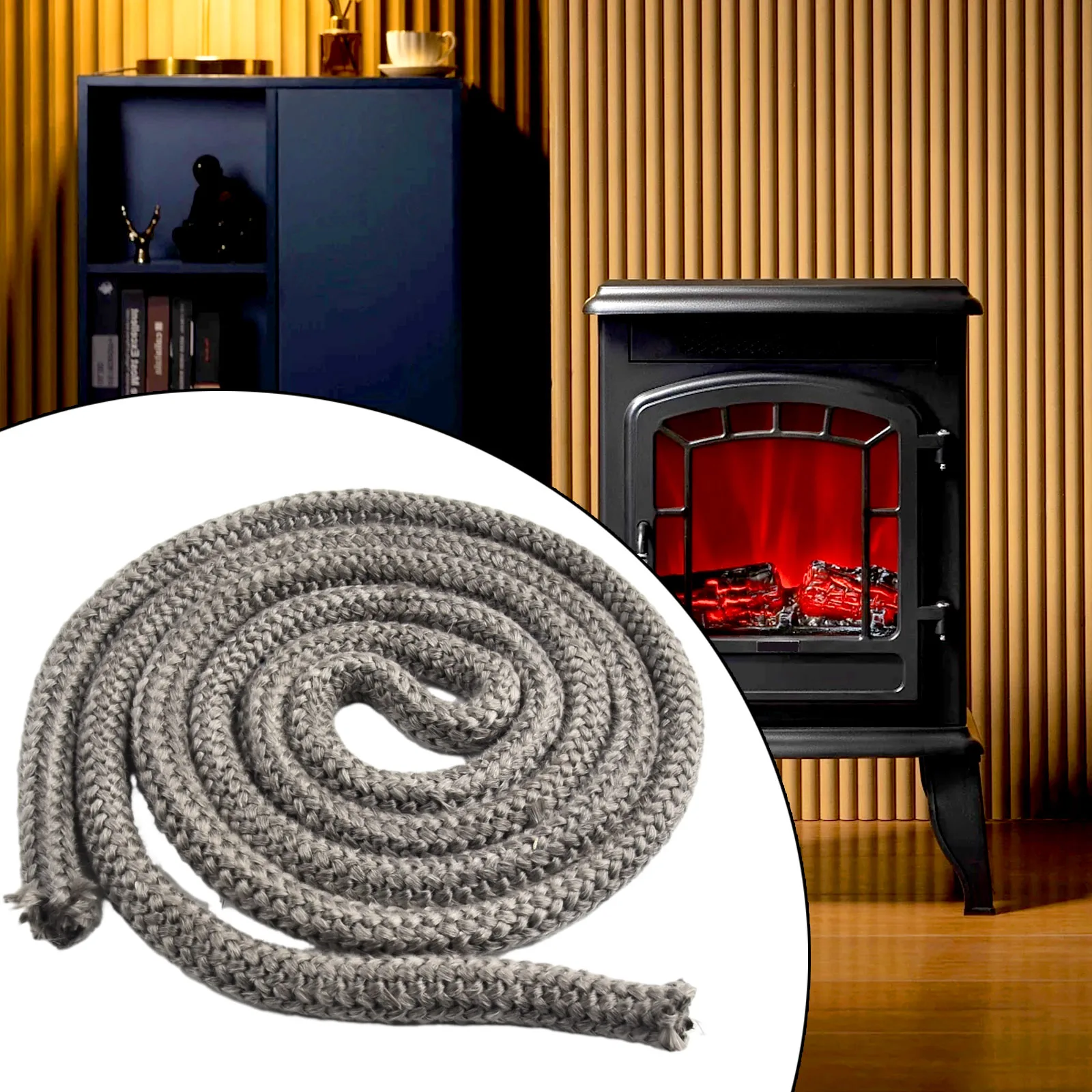 

Rope Seal Stove/Fire Rope Log Burner Fireplaces Boiler For Industrial Oven 3meters Length Black White Fire Rope Door Seal