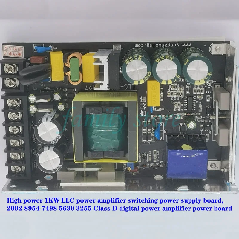 1KW LLC power amplifier switching power supply board, IRS2092 8954 7498 5630 TPA3255 Class D digital power amplifier power board