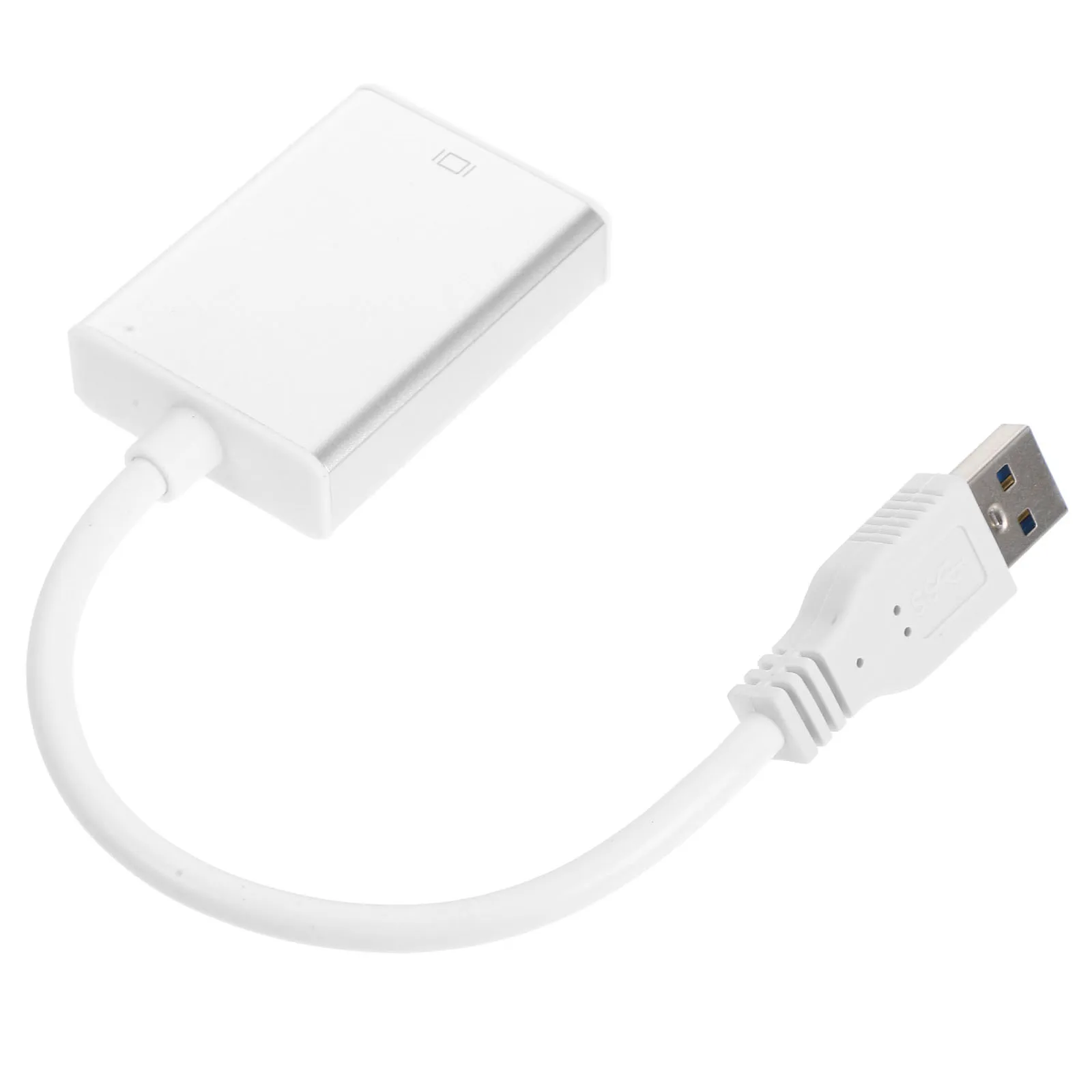 

External Graphics Card Adapter USB 3.0 to VGA Converter Dual Monitor 1080P XP 7 8 Display Dock Silver