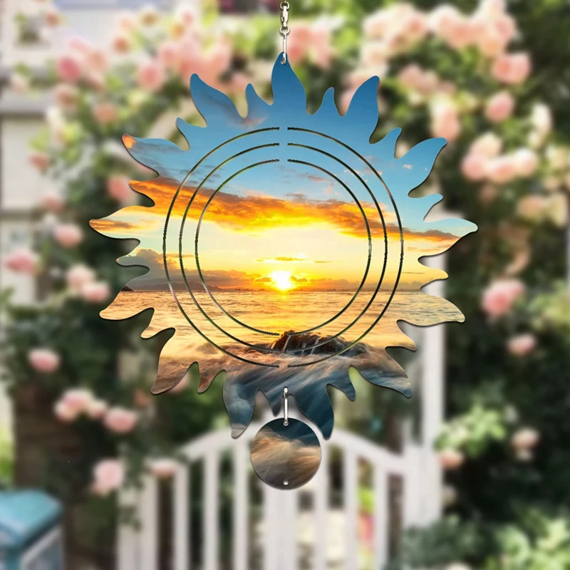 Sublimação Vento Spinner para Decorações Indoor e Outdoor, Perfeito para a Mãe, Esposa Presente, 6Pcs