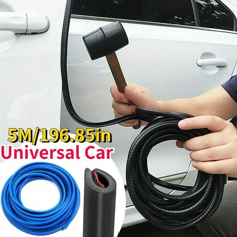 5M Car Door Edge Protector Universal Auto Anti Scratch Strip Chrome Moulding Trim Seal Strip For Air Outlet Door Hood Trunk