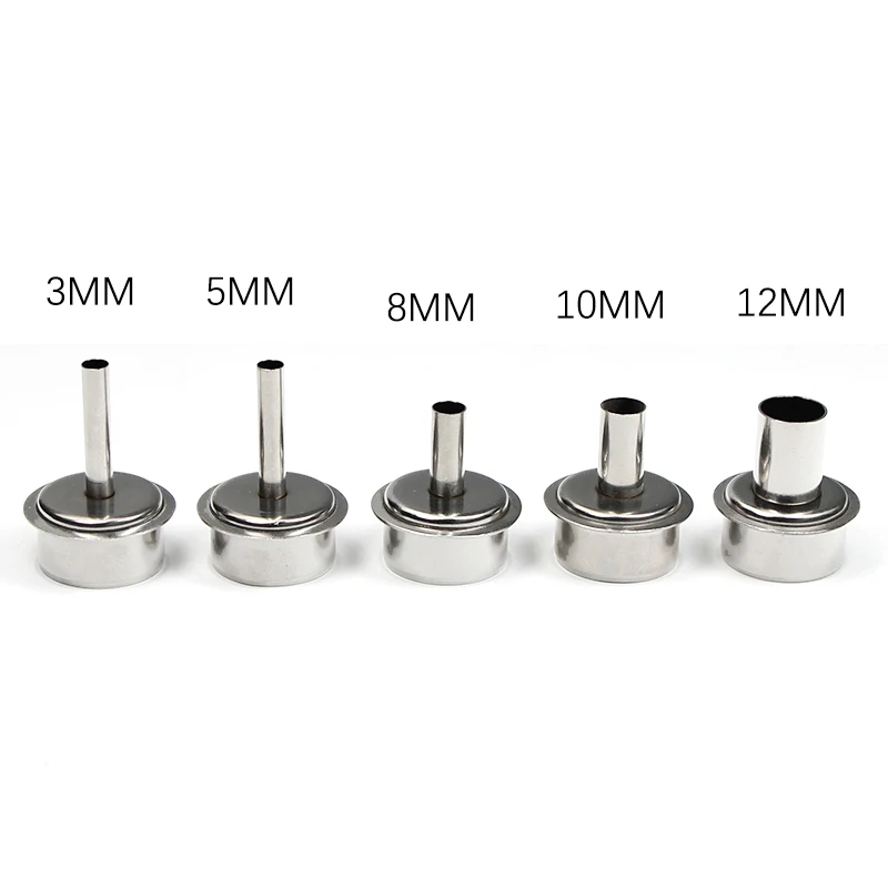 1PCS หัวฉีดความร้อนโค้ง/ตรง3มม./4มม./5มม./7มม./8มม./10มม./12มม.สำหรับ Quick 861DW Hot Air Gun Adapter