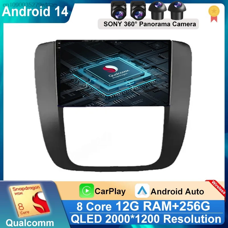 Android 14 Car Radio Multimedia for GMC Yukon 3 GMT 900 for Chevrolet Tahoe 3 III GMT900 2007 -2014 9