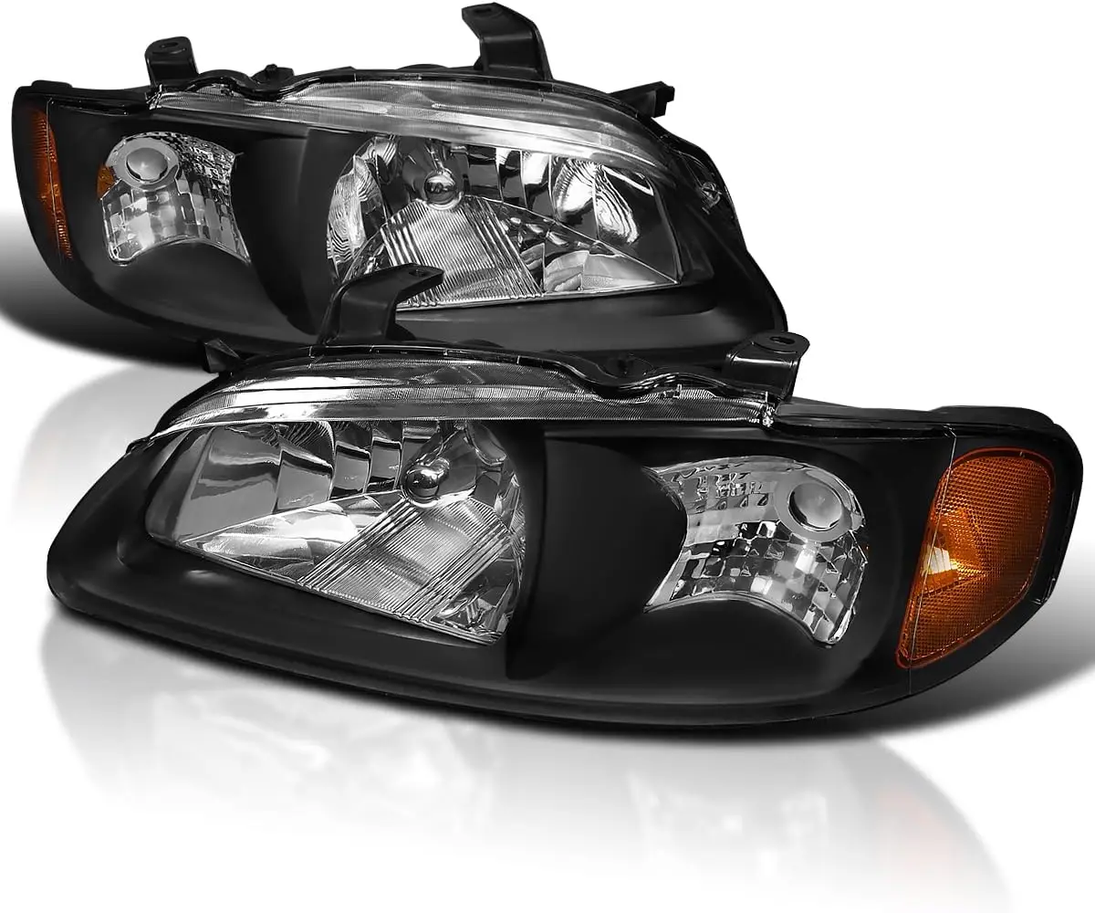 

Фари Jdm черные, совместимые с Nissan Sentra L + R 2000-2003 годов, пара головной светильник в сборе