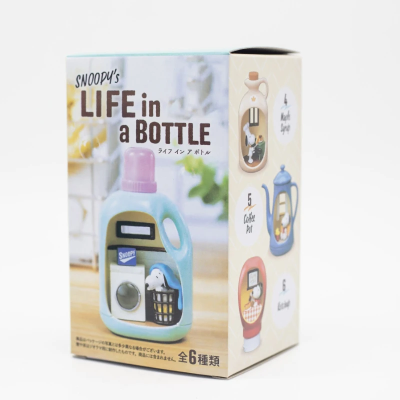 Anime Snoopy'S Life in A Bottle Blind Box Cute Snoopy Anime Figure Miniature Scene Collection Desktop Ornament  Birthday Gift