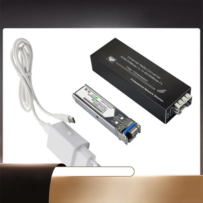 

N35R-Мини-гигабитный оптоволоконный медиаконвертер 1000 Мбит/с Ethernet с одномодовым модулем SFP 1310 Нм 20 км и входом Type-C