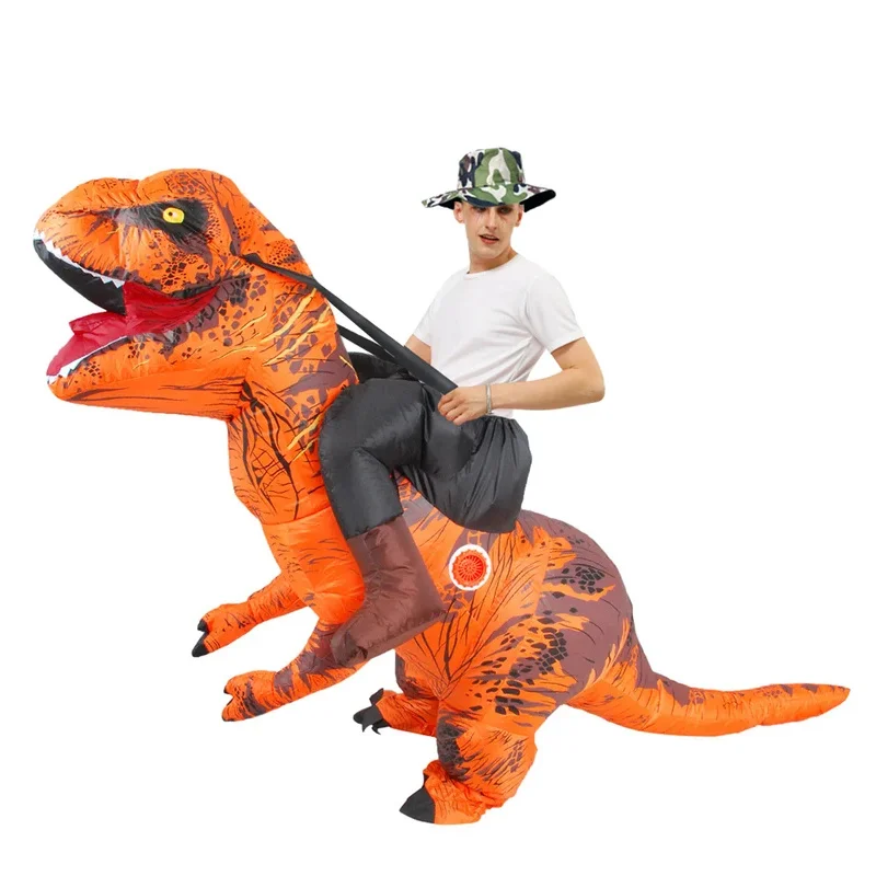 Purim Anime fantazyjna maskotka dinozaur nadmuchiwany kostium boże narodzenie Halloween kostiumy Cosplay sukienka T-rex garnitur dla dorosłego