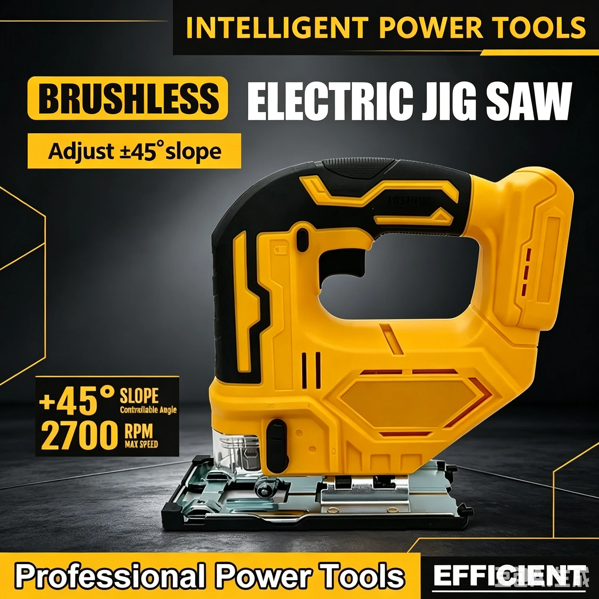 Power Tools Jigsaw - 2700RPM Fırçasız Eğri Testere Akülü Elektrikli