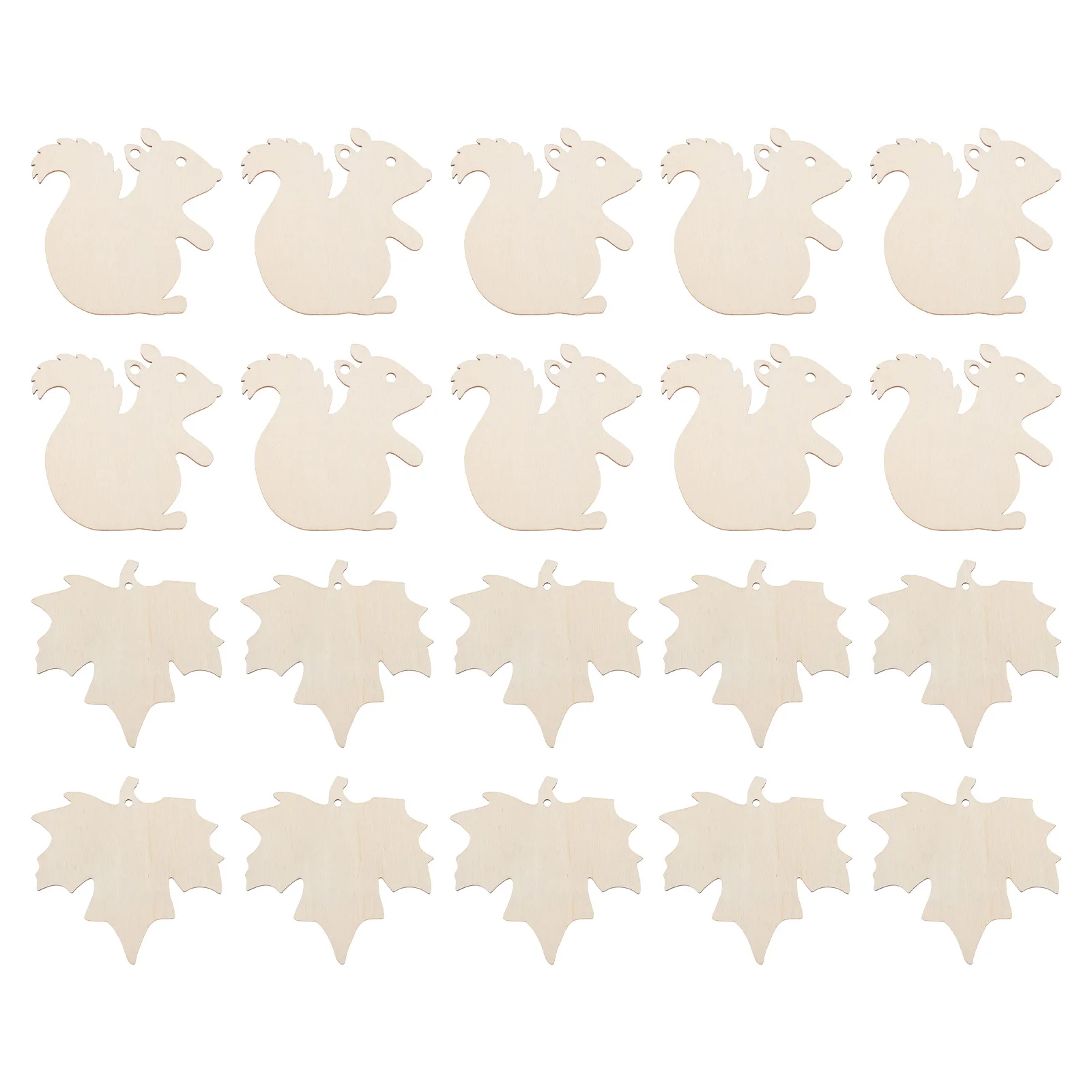 

Squirrel Maple Leaf Wood Cutout Crafts Fall Ornaments DIY Handmade Home Party School Camp Christmas Gifts Sewing Supplies Art