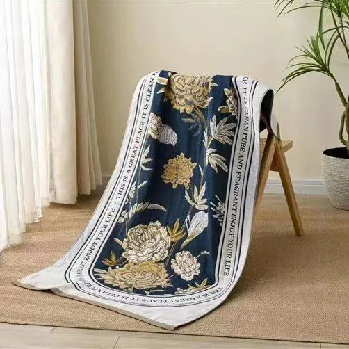 Cotton Multi-layer Gauze Bath Towel   Adult and Children's Multifunctional Blanket  Sofa Towel  Skin Friendly and Comfortable