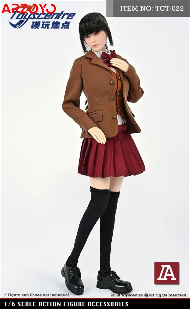 Spielzeug zentrum 1/6 Maßstab TCT-022 Schule jk Uniform weibliches Anzug hemd Falten rock Set Modell fit 12 ''Soldat Action figur Körper
