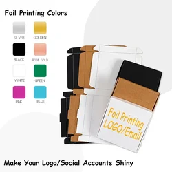 50PCS Custom Logo Shiny Brand Black Paper Jewelry Case DIY Bangle Bracelet Packages Necklace Packing Supplies For Small Business