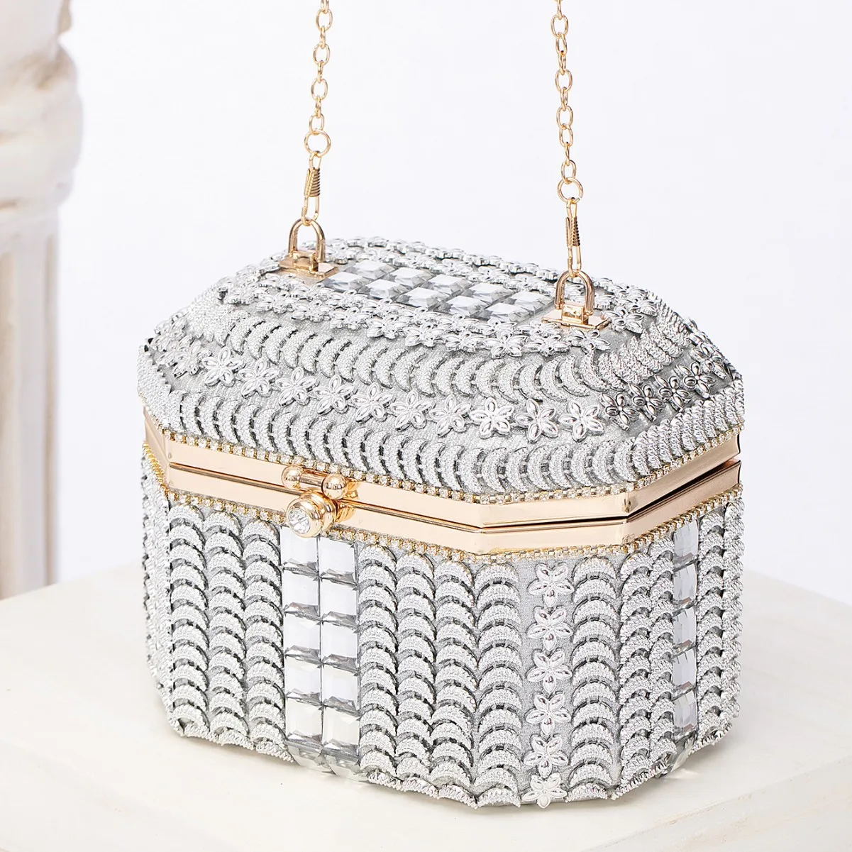 

Вечерняя сумка со встроенными бриллиантами, ручная женская сумка для банкетов и торжественных случаев, сумка Sli Buet Bag Ape