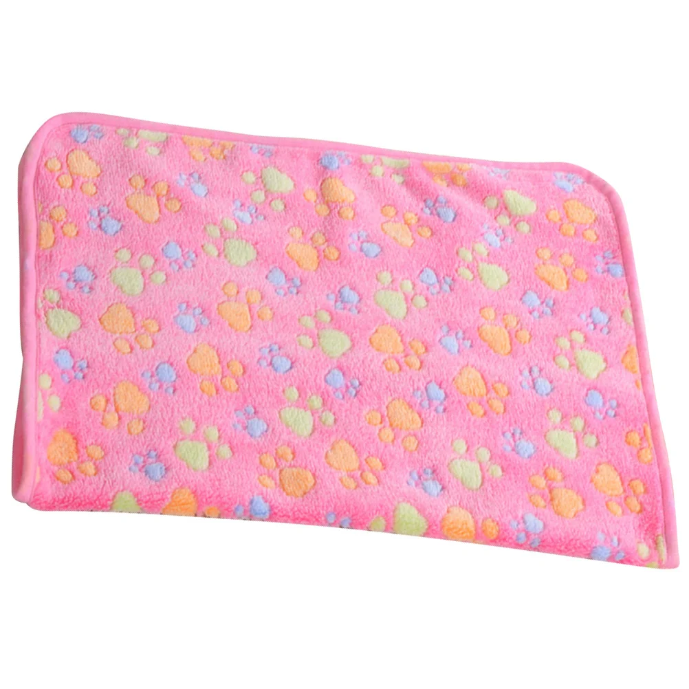 جرو بطانية وسادة للحيوانات الأليفة كلب صغير سرير قطة دافئ النوم حصيرة الوردي الحيوانات الأليفة الصوف بطانية متعددة الأغراض للأريكة سيارة السفر #2