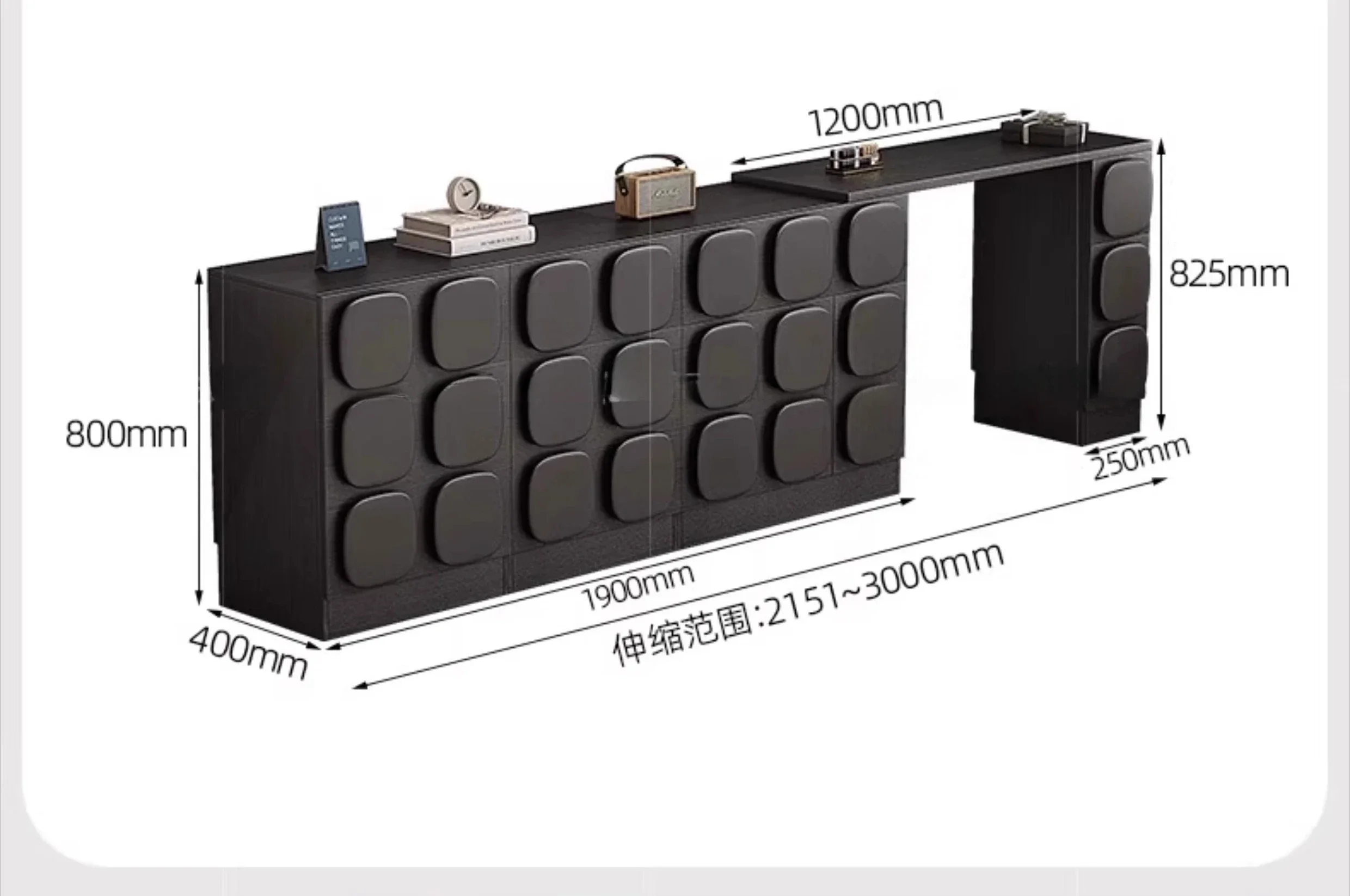 A Light luxury 40cm wide dining side cabinet table integrated direct drinking machine l-shaped sofa side bar