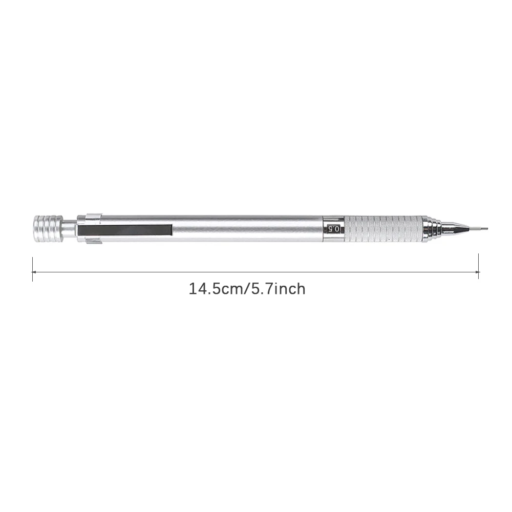 2Pcs/Set 0.5/0.7mm Semimetal Mechanical Pencil Smooth Writing Drawing Automatic Pencil Office School Stationery Supplies