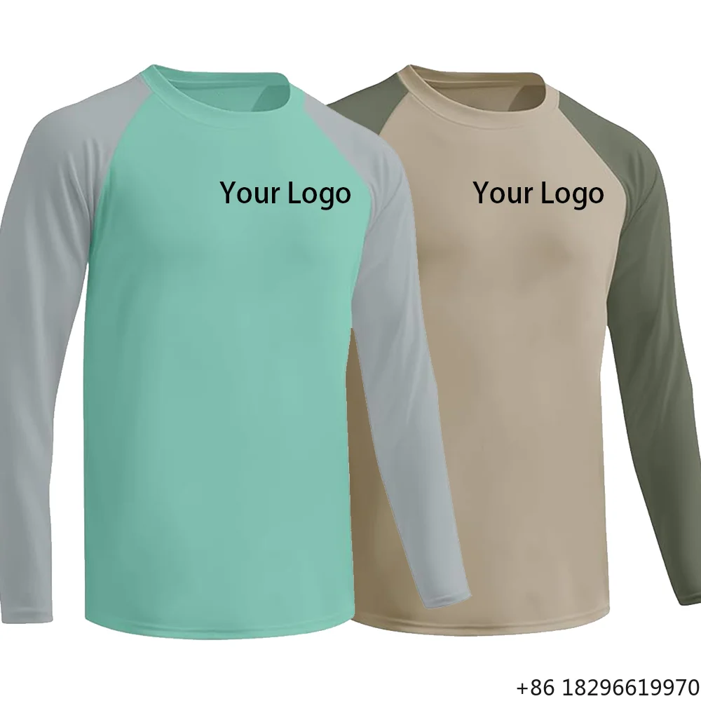 Factory Customized Logo Outdoor Long Sleeve Fishing Shirts Polyester Fishing Shirt Upf Uv Protection