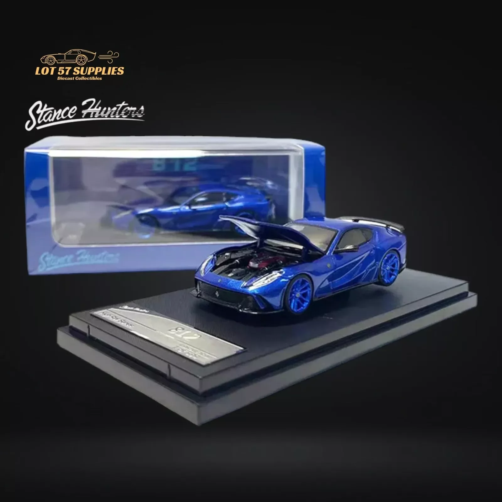 SH Stance Hunters 1/64 Novitec 812 N-Largo SUPERFAST BLUE Diecast Model Car Collection Limited Edition Hobby Toys