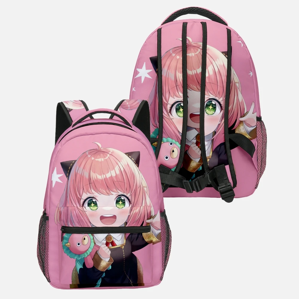 Trendy Youthful School Bags Unisex Anime Spy X Family Anya Travel Bags 3D Print Oxford Waterproof Notebook Shoulder Backpacks