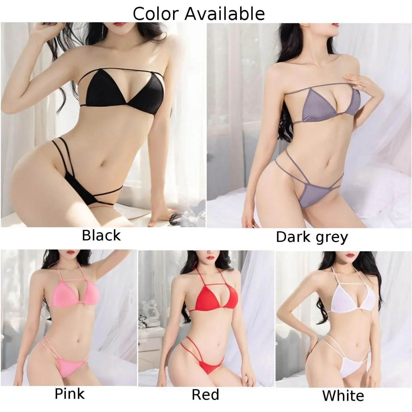 여성용 언더와이어 브라 란제리 세트, 나이트웨어 3 포인트 슈트, 솔리드 하이 스트레치 붕대, 로우 라이즈 G 스트링 티팬티 잠옷