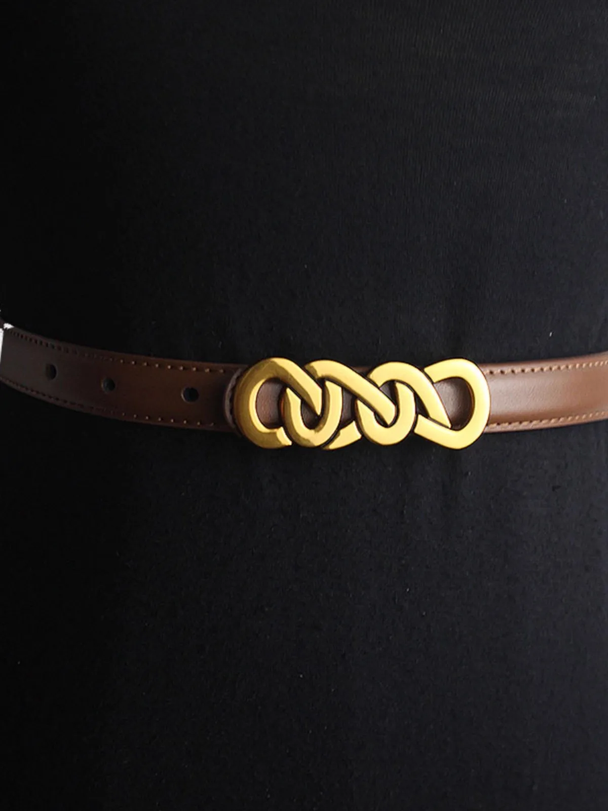 المرأة موضة الذهب مشبك جلد طبيعي مشد الإناث Cummerbund معطف حزام فستان Decration حزام ضيق J1679