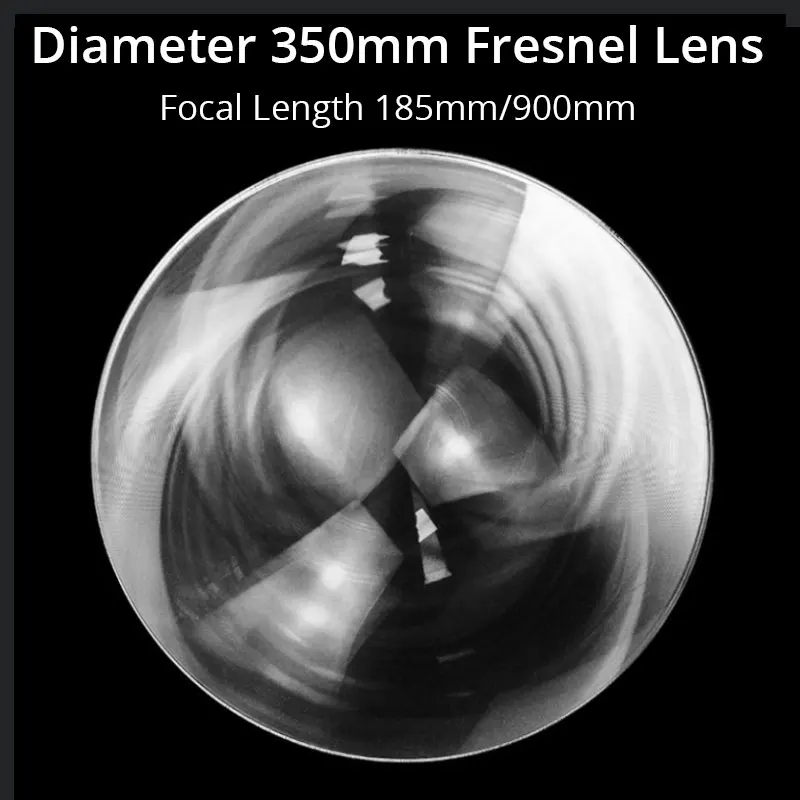 350mm Large Optical PMMA Fresnel Lens Focal Length 185mm 900mm Solar Concentrator Large Plastic Magnifying Glass