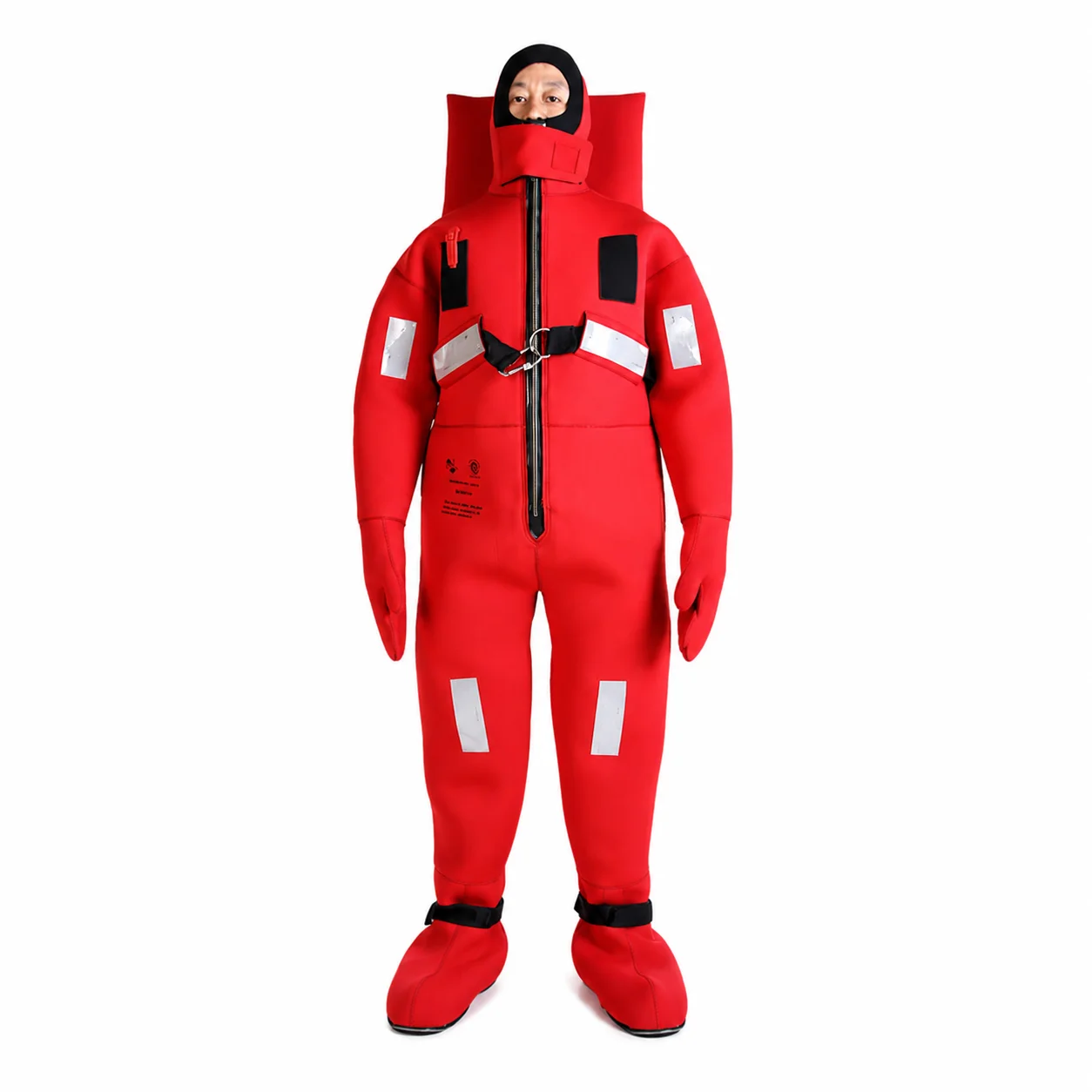 Marine Immersion Suit 6mm Neoprene Waterproof Survival Rescue Suit SOLAS Reflective Tape with Hood Gloves Boots
