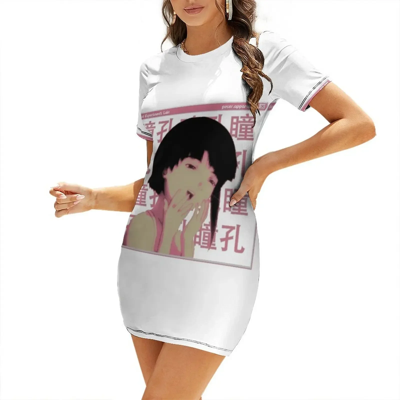 

SERIAL EXPERIMENTS LAIN - SAD JAPANESE ANIME AESTHETIC Short-Sleeved Dress dress for women dress summer