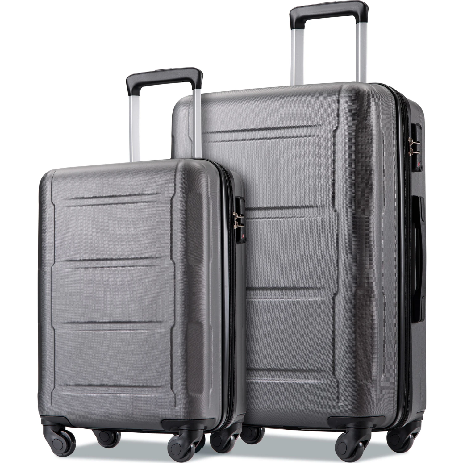 

Expandable Spinner Wheel 2 Pc Luggage Set - ABS Lightweight Suitcase - TSA Lock - 20" + 24"